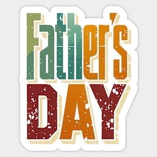 Father's Day Retro Style Sticker